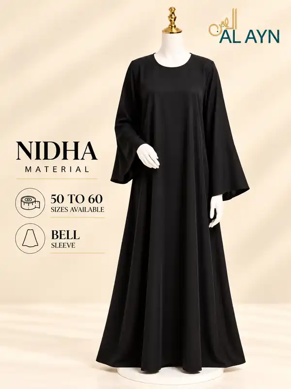 PLAIN ABAYA ( BELL SLEEVE )