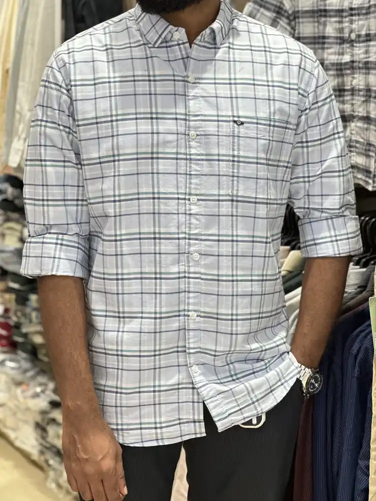9gms-Premium Fine Check Casual Shirt for Men