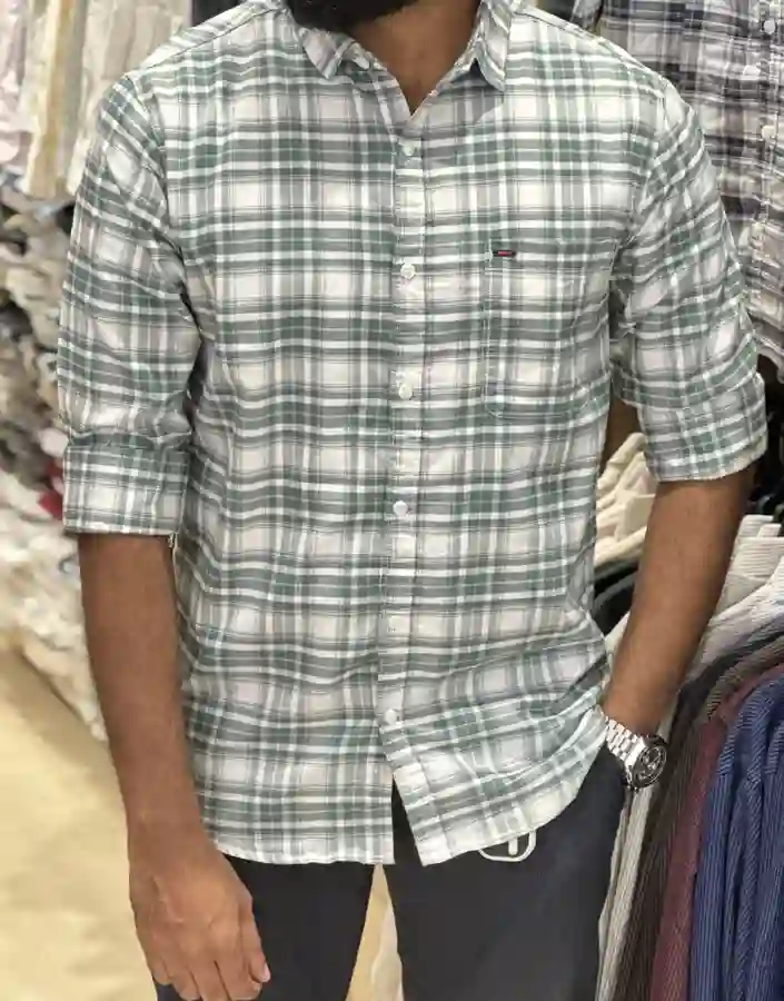 9gms-Classic Premium Plaid Check Casual Shirt