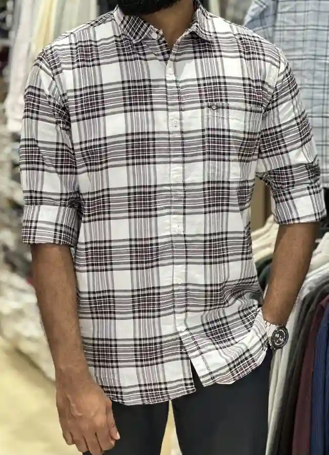 9gms - Premium Multi-Grid Check Casual Shirt for Men