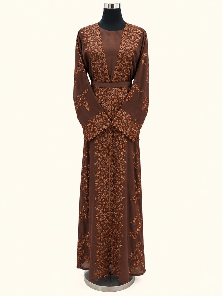 Dubai court embroidery work abaya